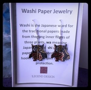 Brand New Washi Paper Owl Earrings